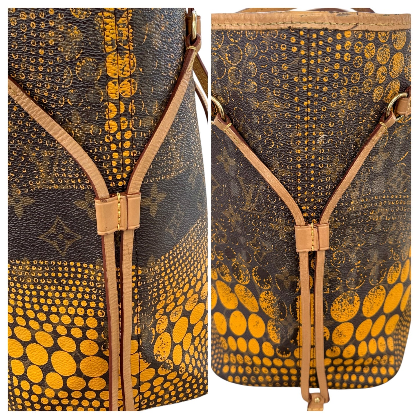 Louis Vuitton x Yayoi Kusama Limited Edition Yellow Waves Neverfull MM Tote