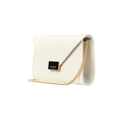 Kate Spade Beige / Off White Leather Envelope Convertible Clutch Crossbody