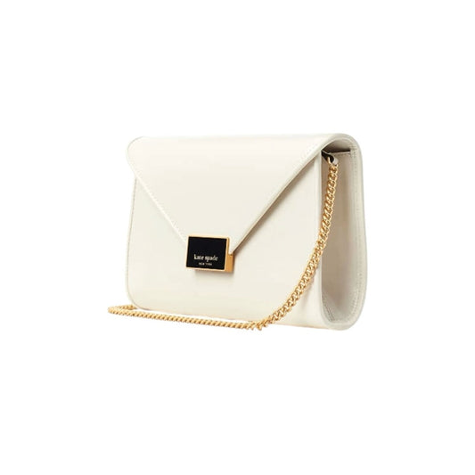 Kate Spade Beige / Off White Leather Envelope Convertible Clutch Crossbody