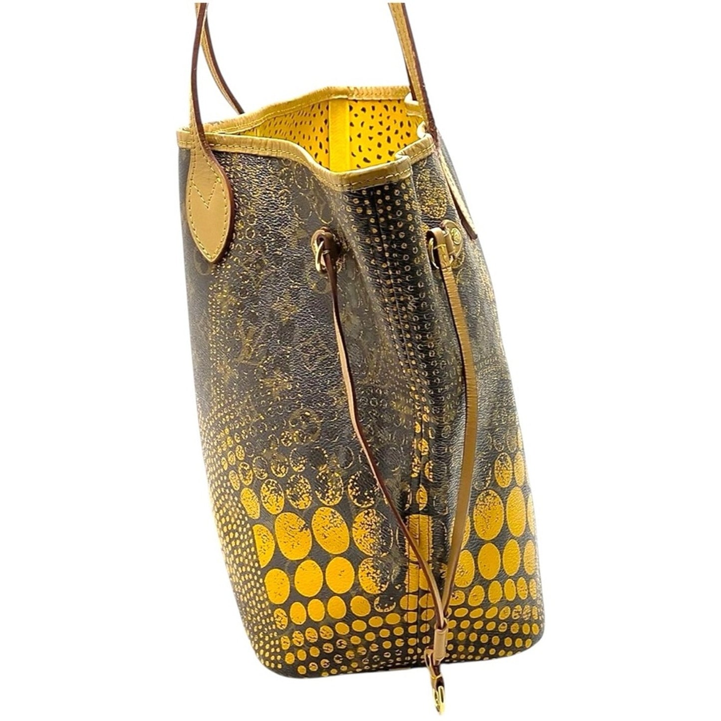 Louis Vuitton x Yayoi Kusama Limited Edition Yellow Waves Neverfull MM Tote