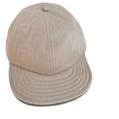 Fendi FF-Motif Cotton Baseball Cap – Beige (Unisex, Adjustable)