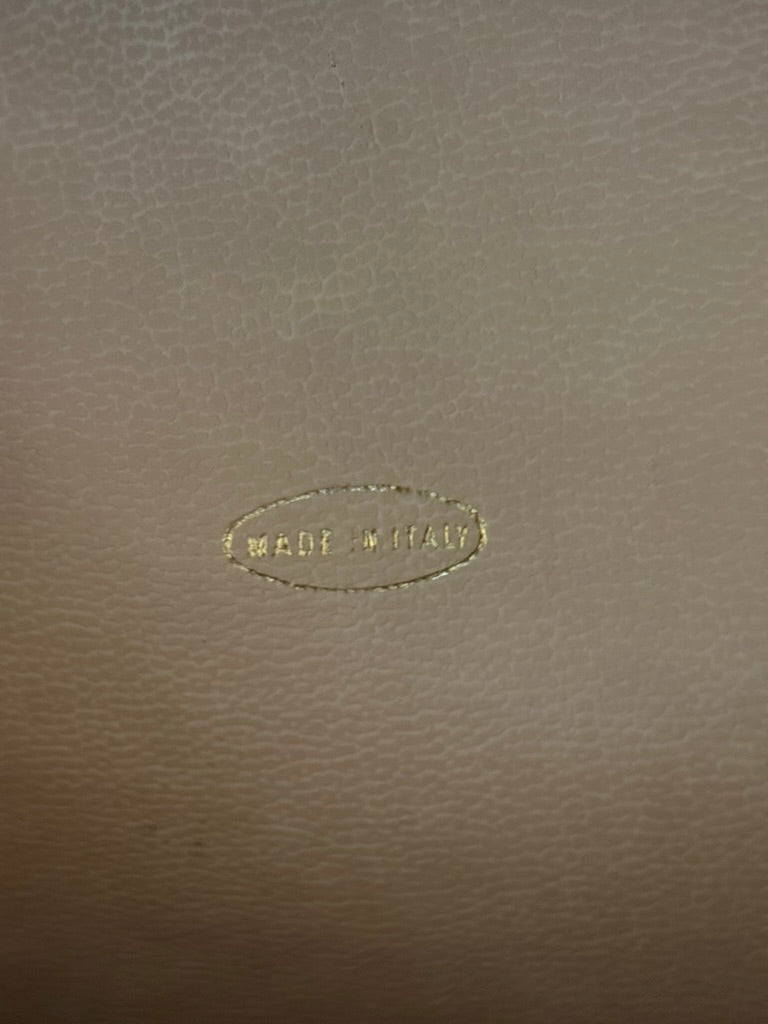 Made in Italy stamp on smooth leather interior