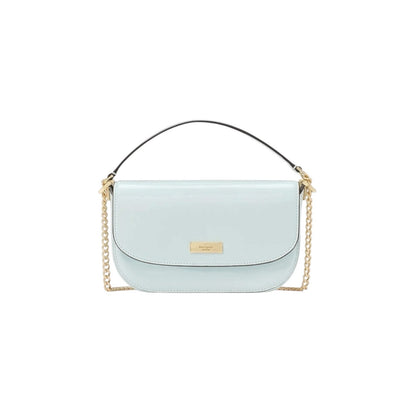 Kate Spade Krista Patent Chain Crossbody Hazy Morning Blue Shoulder Bag NWT