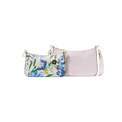 Kate Spade 2-in-1 Lilac & Blue Floral Convertible Crossbody Bag Set $349 MSRP