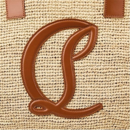 Christian Louboutin By My Side Large Raffia Tote Bag – Natural/Cuoio NWT