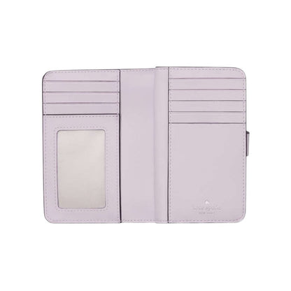 Kate Spade Lilac Bridget Crinkle Patent Medium Compact Bifold Wallet