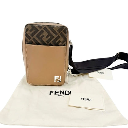 Retail $1,790 RARE NWT Fendi FF-Jacquard Leather Crossbody Bag (Unisex) W/ dust bag