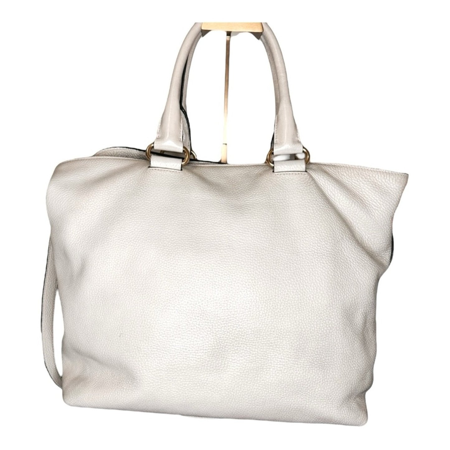 Prada Vitello Daino Front Pocket Shopping Bag in Ivory – Rare & Discontinued