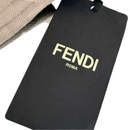 Fendi FF-Motif Cotton Baseball Cap – Beige (Unisex, Adjustable)
