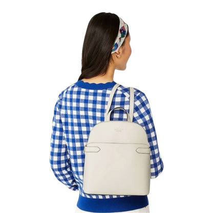 Kate Spade Staci Medium Dome Backpack Meringue Saffiano Leather NWT