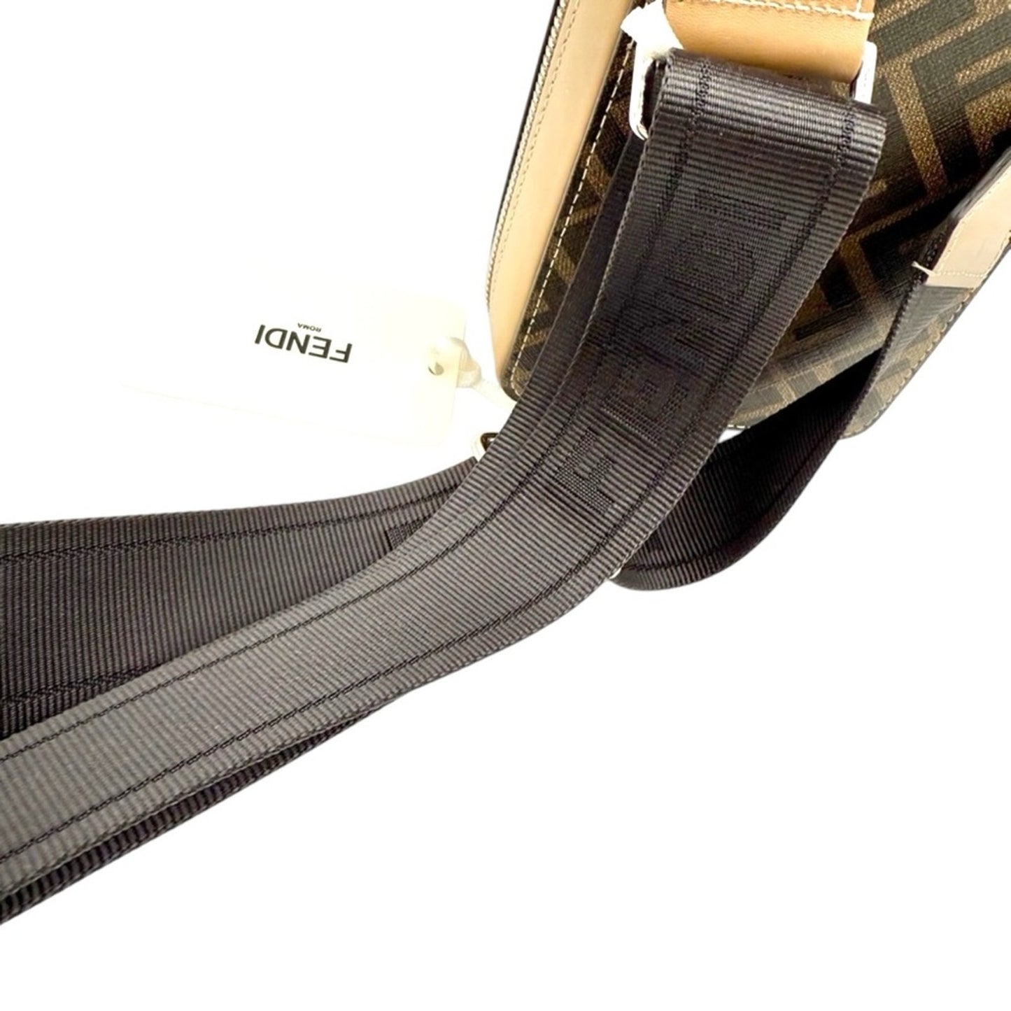 Retail $1,790 RARE NWT Fendi FF-Jacquard Leather Crossbody Bag (Unisex) W/ dust bag