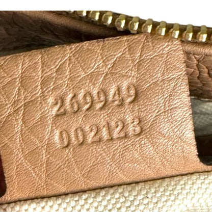 Gucci Pebbled Calfskin Medium Bella Hobo - Cuir (Tan)