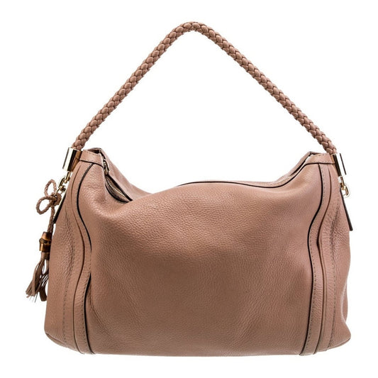 Gucci Pebbled Calfskin Medium Bella Hobo - Cuir (Tan)