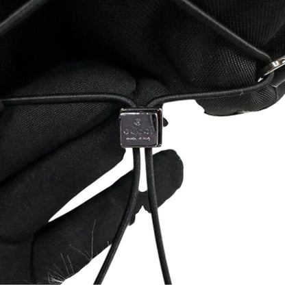 Authentic Gucci Sherry Line Web Nylon Backpack Black Green Red Stripe