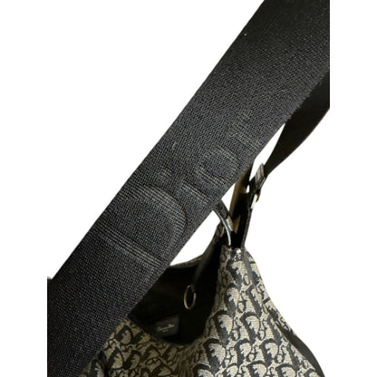 Christian Dior Y2K Vintage Trotter Crossbody Bag Black Diorissimo Galliano 2002