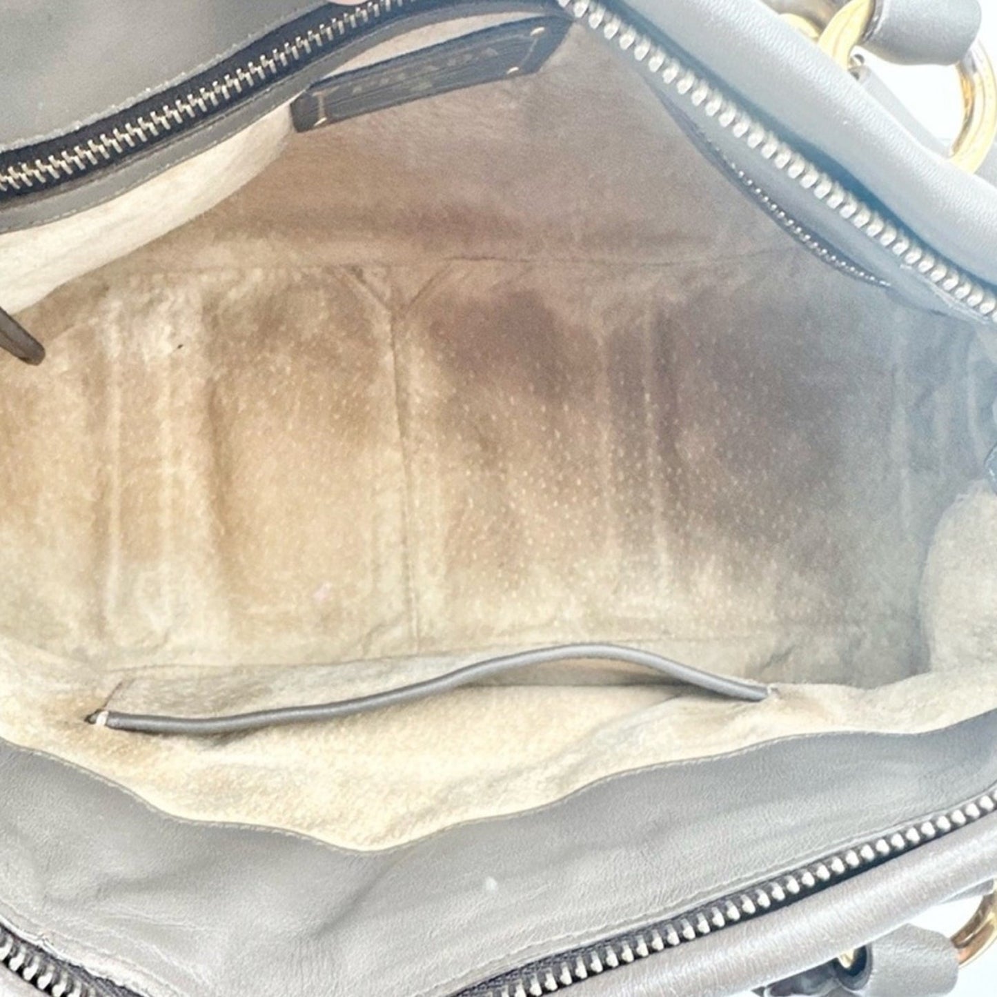 Prada Vitello Daino Leather Satchel in Elegant Taupe Gray –Timeless & Versatile