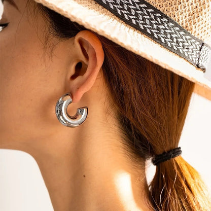 Havana Hoops – 18k Gold Plated Stainless Steel Bold Sculptural Earrings