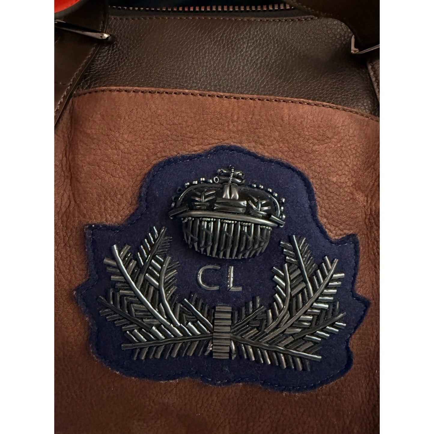 Christian Louboutin Bagdamon Boston Tote Brown Leather Crest Red Sole Travel Bag