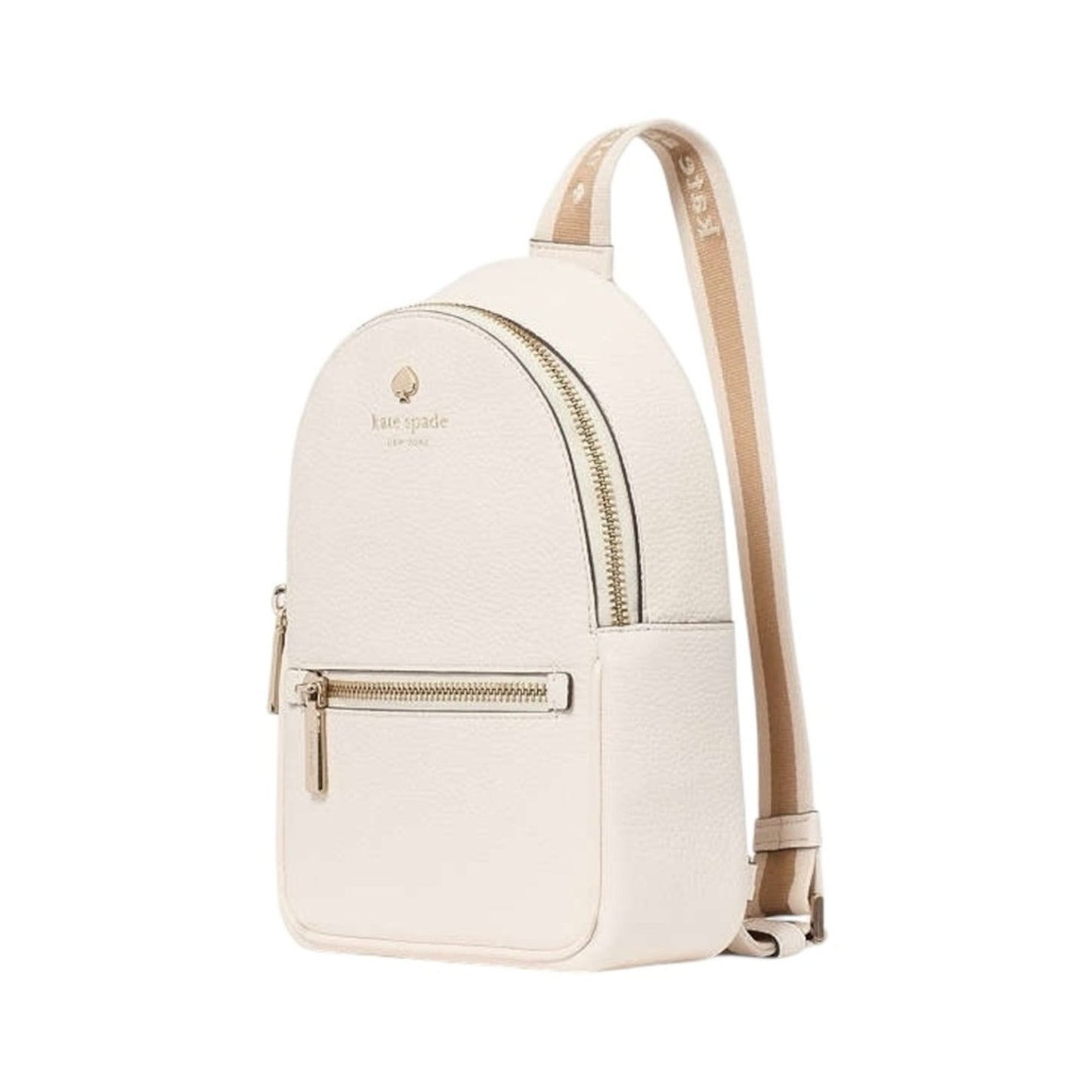 Kate Spade Ivory Cream Pebbled Leather Backpack Bump Bag NWT