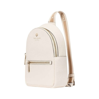 Kate Spade Ivory Cream Pebbled Leather Backpack Bump Bag NWT
