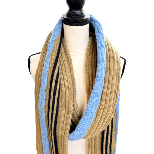 NWT Unisex Adidas x Gucci 100% Wool Cable Knit Extra Long Scarf | Made in Italy