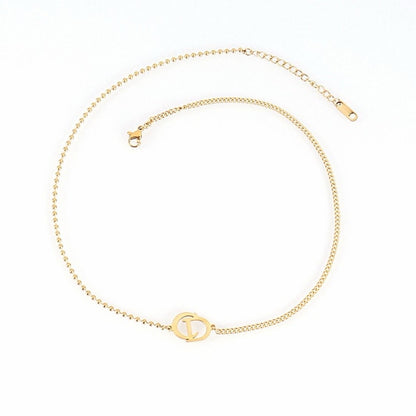 Gold Plated Stainless Steel 3 Piece Set Necklace, Bracelet, and Earrings