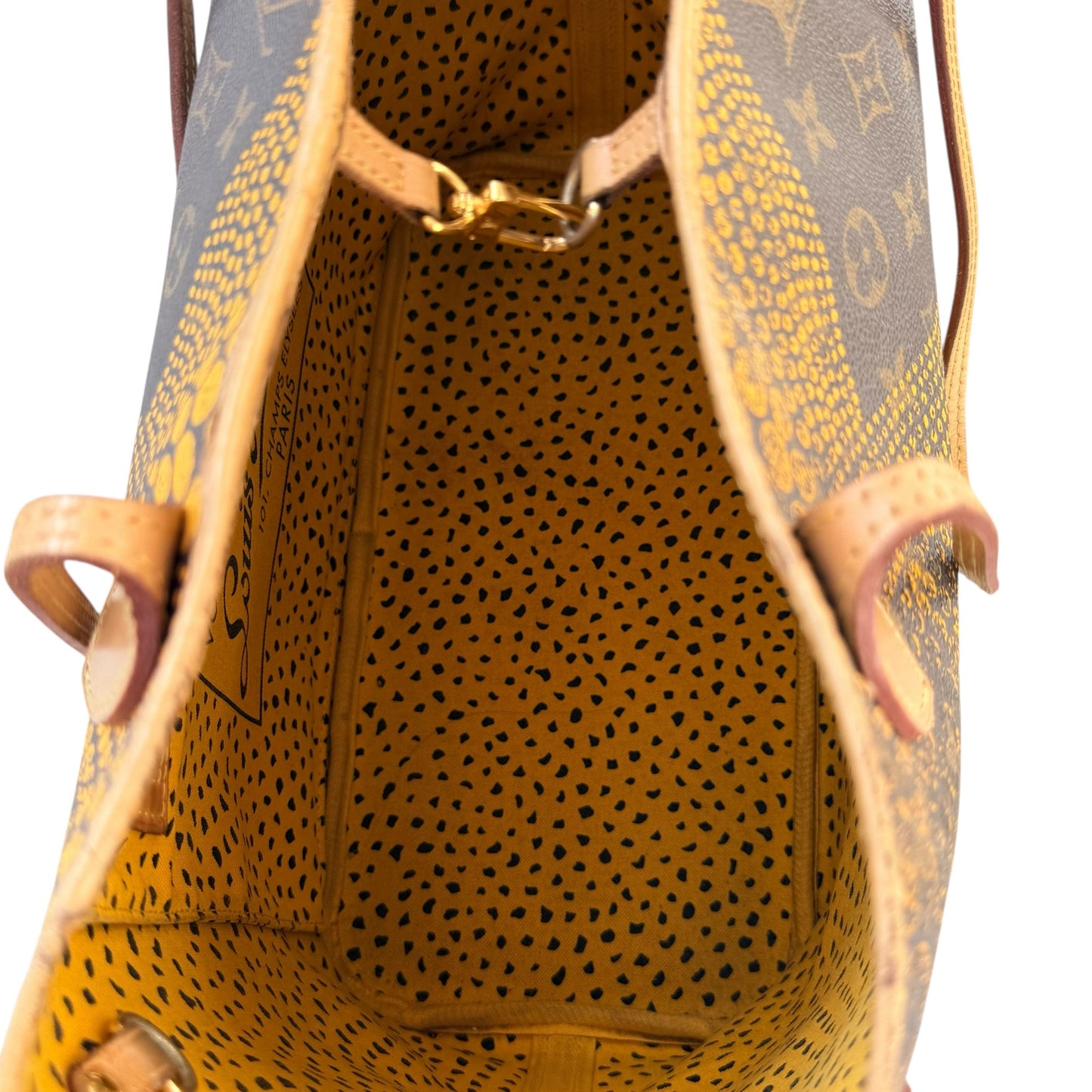 Louis Vuitton x Yayoi Kusama Limited Edition Yellow Waves Neverfull MM Tote