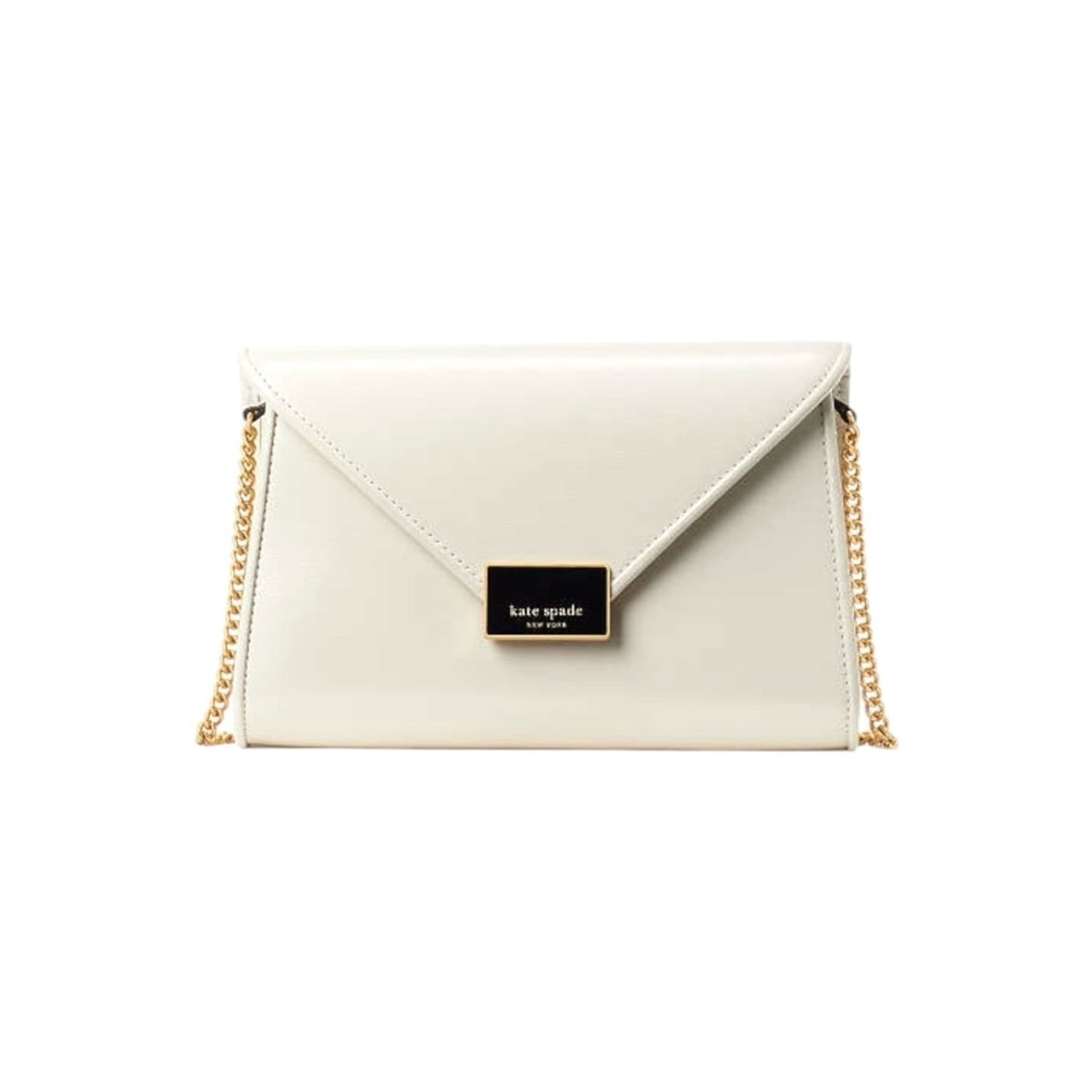 Kate Spade Beige / Off White Leather Envelope Convertible Clutch Crossbody