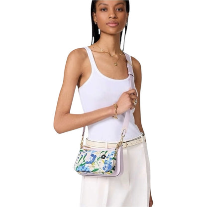 Kate Spade 2-in-1 Lilac & Blue Floral Convertible Crossbody Bag Set $349 MSRP