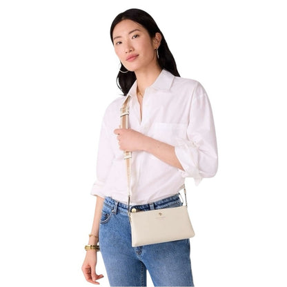 Kate Spade Cream Pebbled Leather Guitar Strap Crossbody – Emma NWT $299 Retaill