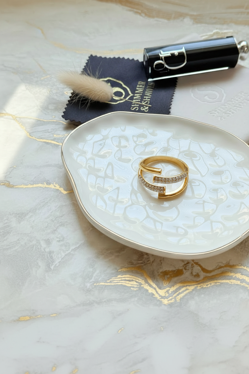 Gold Nail Ring — Branded Tray