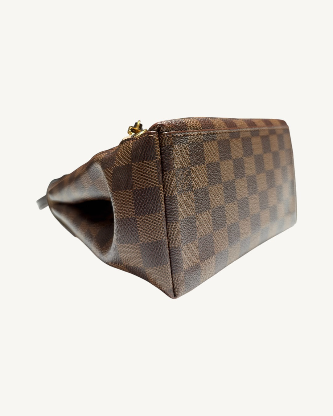 Louis Vuitton Clapton Backpack — Base and side gusset detail showing corner stitching
