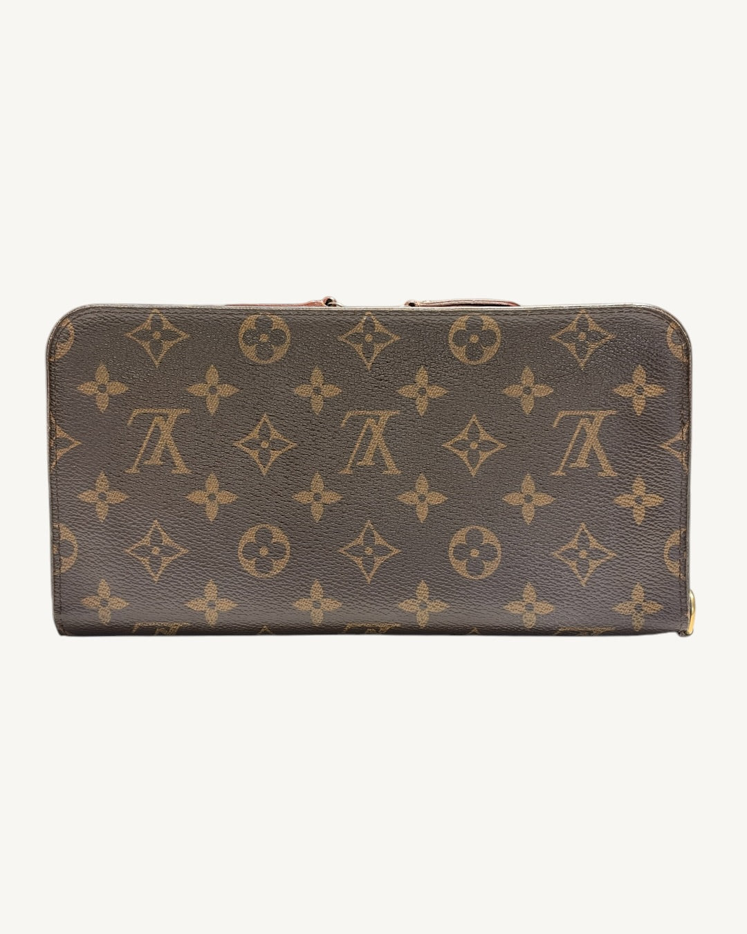 Louis Vuitton Insolite Organizer Wallet with brown Monogram canvas exterior, straight-on view