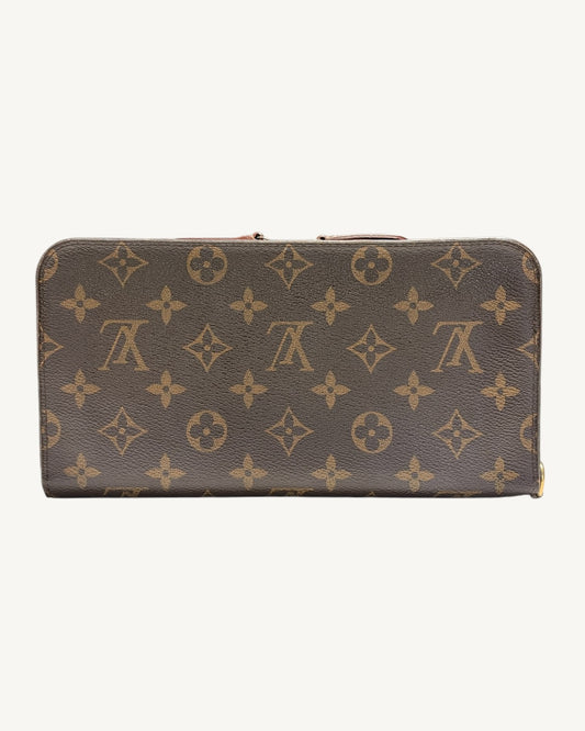 Louis Vuitton Insolite Organizer Wallet with brown Monogram canvas exterior, straight-on view