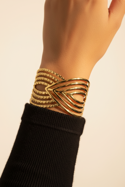 Sculptural Cuff — Wrist Lifestyle Shot