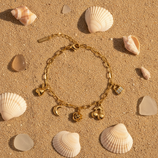 The Celeste — Gold Beach Flat Lay