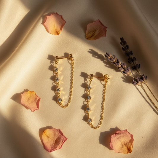 The Éclat — Silk & Rose Flat Lay