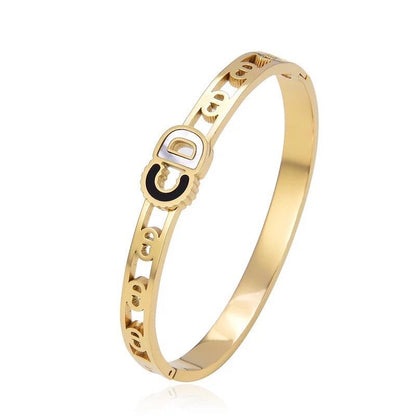 Luxe Monogram Elegance Bangle